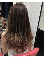 アース 富谷店(HAIR & MAKE EARTH) バレイヤージュ×ヌーディーベージュ