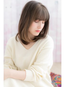 ミック 日暮里店(miq) インナーカラーで外国人風…ダークアッシュワンカールセミディa