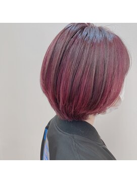 ディーボーイ 下通本店(D-BOY) ピンクカラー/ボブレイヤー/バレイヤージュ/グラデーション
