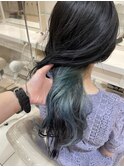 *インナーカラー×ブルー*