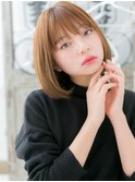★シースルー前髪x大人ハイライト前下がりボブ10代20代30代★8