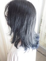 ヘアーメイクアンドネイル ヴォーグ(Hair Make＆Nail VOGUE) ブルーブラック×裾カラー