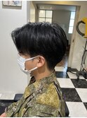 黒髪センターパート