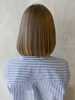 アイティーバイアルバム 藤沢店(IT by ALBUM)&nbsp;オリーブベージュ_外ハネボブセクションカラー_ba378281