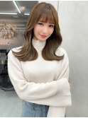 韓国ヘア　韓国風顔まわりカット　高校生カラー　ブリーチカラー