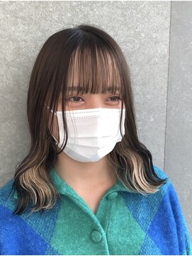 ロンドヴァリー 渋谷店(Lond vallee) イヤリングカラー前髪インナーカラーホワイトベージュ！