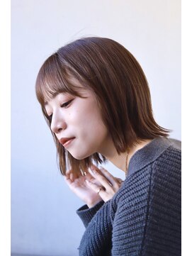 ソイクフ(SOY KUFU) 20代30代40代フルバングのアッシュボブ似合わカット