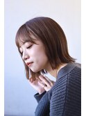 20代30代40代フルバングのアッシュボブ似合わカット
