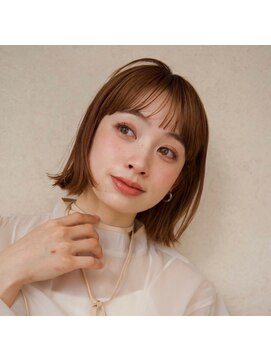 ガーデン オオタカノモリ(garden otakanomori) 透明感暖色カラー×束感ミディ×シースルー×フレンチガーリー