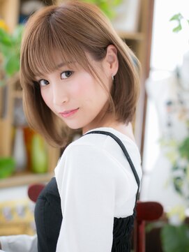 カバーヘア イヴ 戸頭店(COVER HAIR EVE) 外国人風大人ハイライト前下がり小顔ミニボブc5戸頭20代30代40代