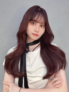 シー(See.) 韓国ヘアレイヤーカット顔周りカットブリーチなしダブルカラーA