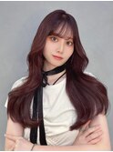 韓国ヘアレイヤーカット顔周りカットブリーチなしダブルカラーA