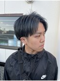 ダブルカラー×ブルーブラック