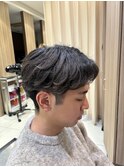 ニュアンスパーマセンターパート刈り上げ