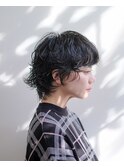 パーマ/ショートウルフ/レイヤーカット/黒髪/豊橋/豊川/田原