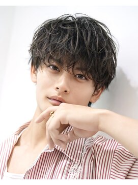 オーシャントーキョー 心斎橋(OCEAN TOKYO WEST) シャドウパーマシースルーラウンドマッシュ波巻きパーマウルフ