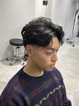 テクト バイアッシュ 吉祥寺店(Tect by Ash) ニュアンスパーマショートセンターパートテーパーフェード