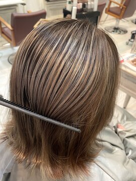 髪質改善＋デザインカラーバレイヤージュ