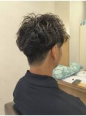 ツーブロック×パーマ