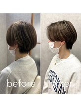 ヘアサロン ドットプラス 町田店(dot. plus) 【中西里美】ハイライトカラー/ハンサムショート/町田
