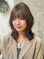 ミリ(mm)&nbsp;10代20代30代ブリーチ無し透明感グレージュ前髪韓国仙台