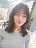 ミディアムレイヤーハッシュカット表参道
