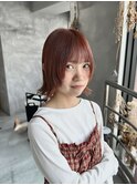 【MANA】ブリーチなしのWカラー！ピンクオレンジ×ボブレイヤー