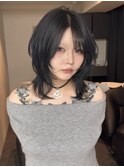 ハッシュカット ミディアムレイヤー ミディアムハッシュi
