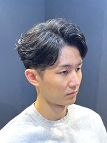 ビーダンディー(Bee dandy) ビジネスツーブロックショート フェザーパーマ センターパート