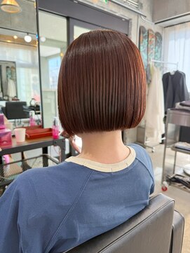 トッカ 博多駅博多口店(tocca) ぱつっとボブ×縮毛矯正×モカブラウンカラー