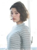 【QUATRO】小顔感UP外ハネフリンジボブ