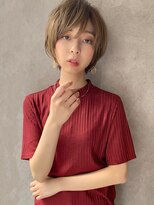 アヴァロン(AVALON)&nbsp;30.40代にオススメ×シャンパンベージュ×丸みくびれショート☆