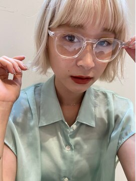 ローウェ 渋谷(Louwe) 外ハネ切りっぱなし小顔ボブ20代30代[渋谷/渋谷駅]