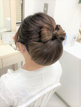 リサ 恵比寿(risa.) お着物に☆リボンシニヨン