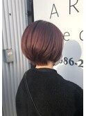 ピンクパープル×ショートボブ