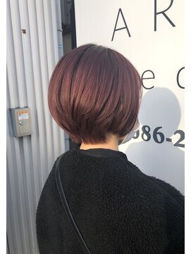アーチ(ARCH) ピンクパープル×ショートボブ