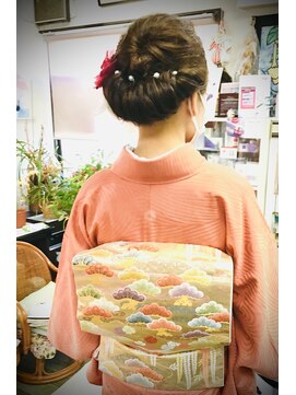 中原 美容室  落ち着きギブソンタック風アップ