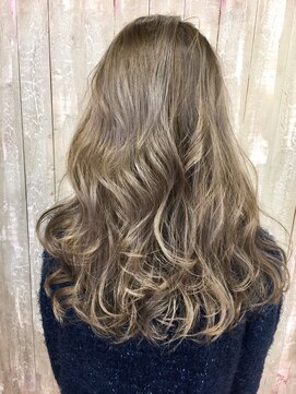 ヘアーアンドメイク サワ 上田本店(SAWA) 大人可愛い♪ロングデジタルパーマハイライトアッシュベージュ