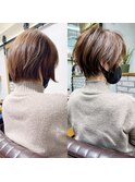 絶壁解消/ひし形/前下がり/大人ショートボブ/30代/40代★猪狩★
