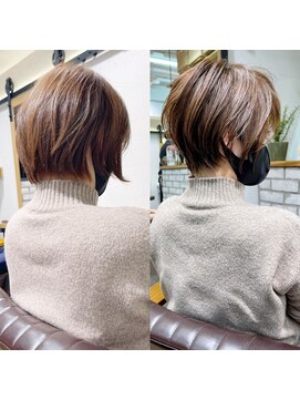 アヴァロン(AVALON) 絶壁解消/ひし形/前下がり/大人ショートボブ/30代/40代★猪狩★