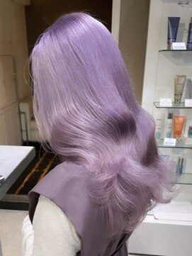 ベレーザ 渋谷(BELEZA) ba1997大人ガーリーラベンダーベージュ切りっぱなしマッシュボブ