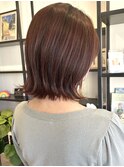 【CANNA】ツヤ感+柔らか質感のピンクベージュと大人ボブ