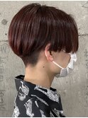 □ベリーショート＃イメチェン＃ワインレッド＃刈り上げ