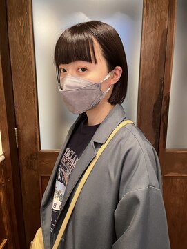 ラレイ(Lalei) 切りっぱなしストレートボブ×ブルージュ