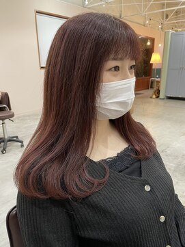 キュオンシア(CUEON. ciea) ロング×チェリーレッド×艶髪