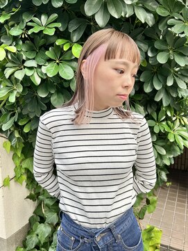 チュダック(ChuDuck) 韓国風《インナーピンク》ブリーチ/ケアブリーチ/ダブルカラー