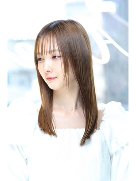 アエレ(Aere) 【Aere池袋】シースルーバング×ヌードベージュストレート小林