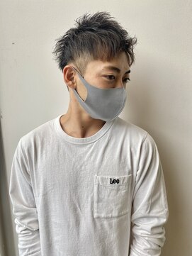 ムード マグ レーベル(MOOD Mag Label) アップバングショート【ツーブロック刈り上げ黒髪短髪