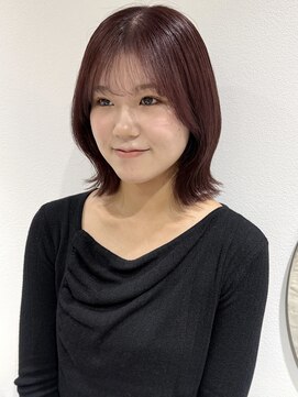 ラミエバイメルト 下北沢(lamie by melt) 花田/ボブ/切りっぱなしボブ/ボブルフ/ピンクラベンダー/下北沢