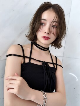 サイン 渋谷(SIGN) ショートボブレイヤーカットグレージュブリーチ無し